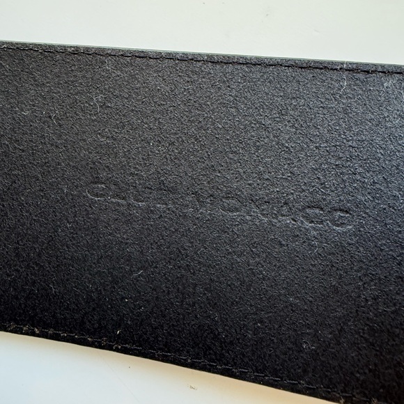 Club Monaco Wide Black Patent Leather Corset Belt with 3 Buckles - Picture 2 of 5